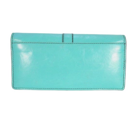 HOBO Alta $98 Aqua Leather Bi-Fold Clutch Organizer Wallet - Picture 2 of 10